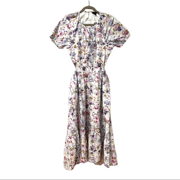 Flora Obscura X J. Crew Side Cutout Dress in Kaleidoscope Floral (8) - Picture 5 of 15